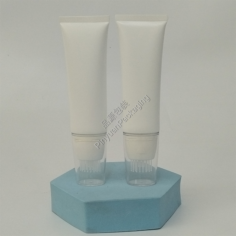 D30 50ml Skincare Lotion PE Cosmetic Tube with Brush Applicator Srew Cap