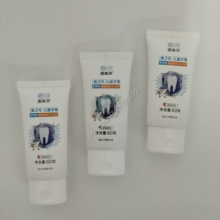 D35 60g Children's Toothpaste ABL Cosmetic Tube with Oval Flip-top Cap