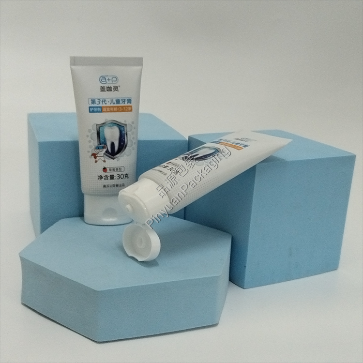 D30 30g Children's Toothpaste ABL Cosmetic Tube with Oval Flip-top Cap