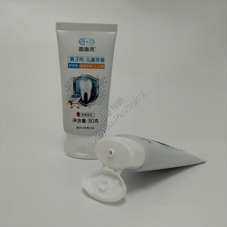 D30 30g Children's Toothpaste ABL Cosmetic Tube with Oval Flip-top Cap