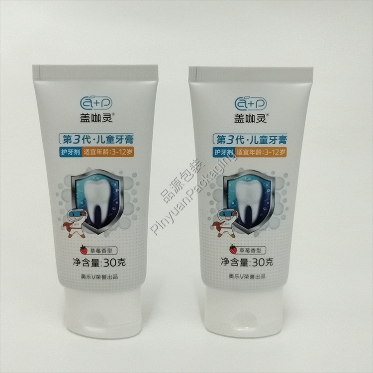 D30 30g Children's Toothpaste ABL Cosmetic Tube with Oval Flip-top Cap