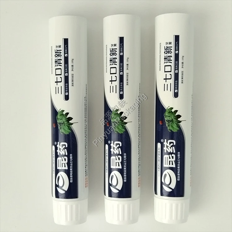 D32 100g Toothpaste ABL Cosmetic Tube with Ribbed Screw Cap