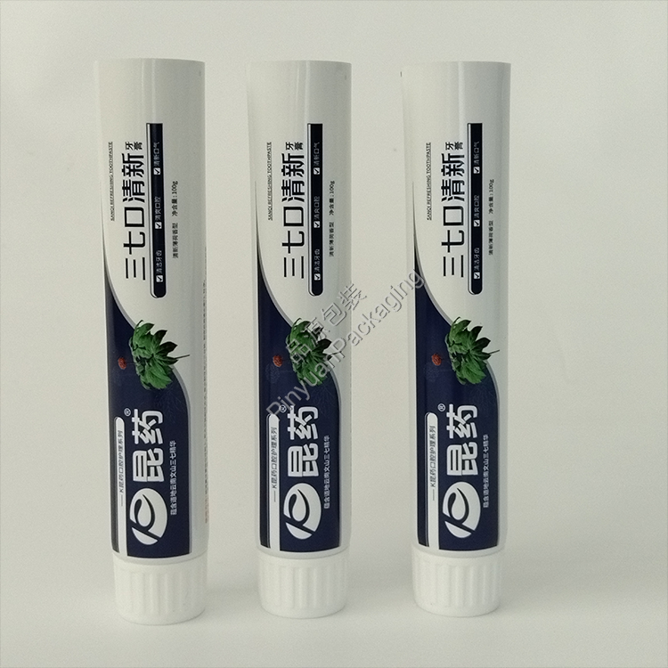 D32 100g Toothpaste ABL Cosmetic Tube with Ribbed Screw Cap