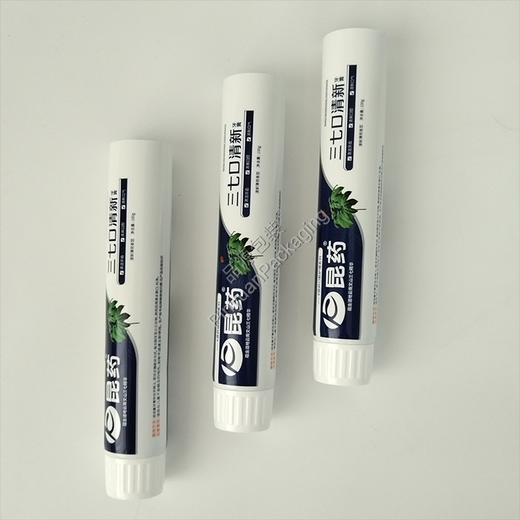 D32 100g Toothpaste ABL Cosmetic Tube with Ribbed Screw Cap