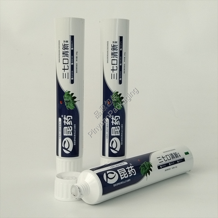 D32 100g Toothpaste ABL Cosmetic Tube with Ribbed Screw Cap