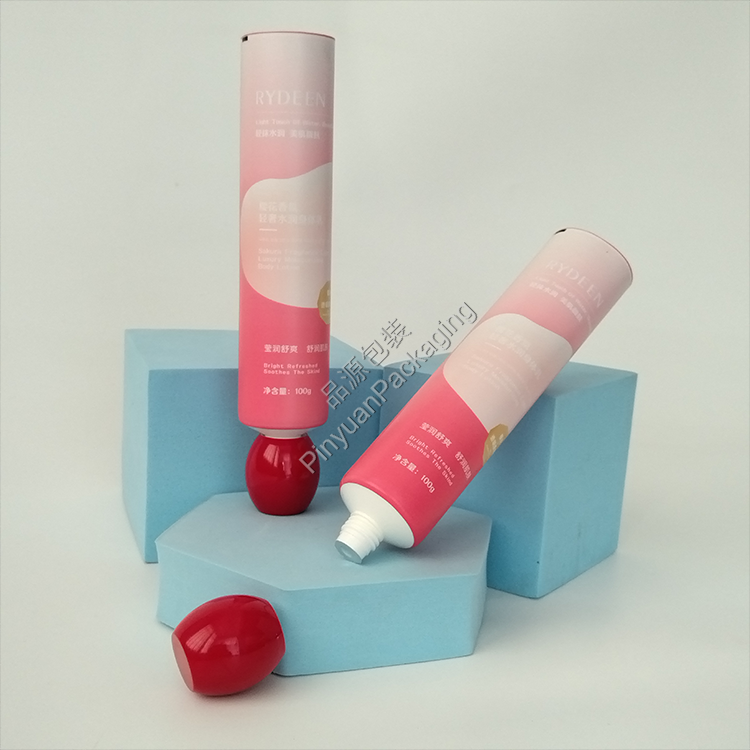 D35 100g Body Lotion ABL Cosmetic Tube with Cute Red Oval Screw Cap