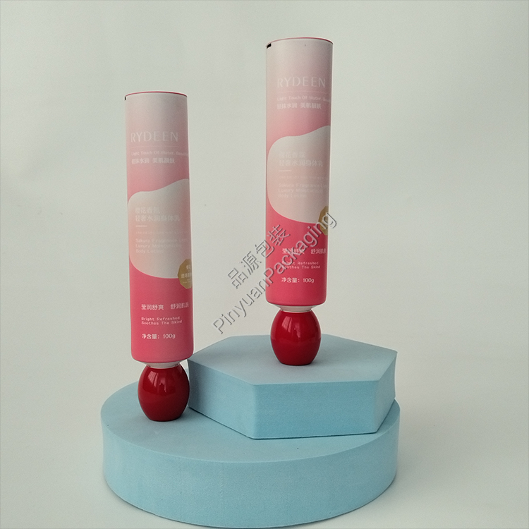 D35 100g Body Lotion ABL Cosmetic Tube with Cute Red Oval Screw Cap