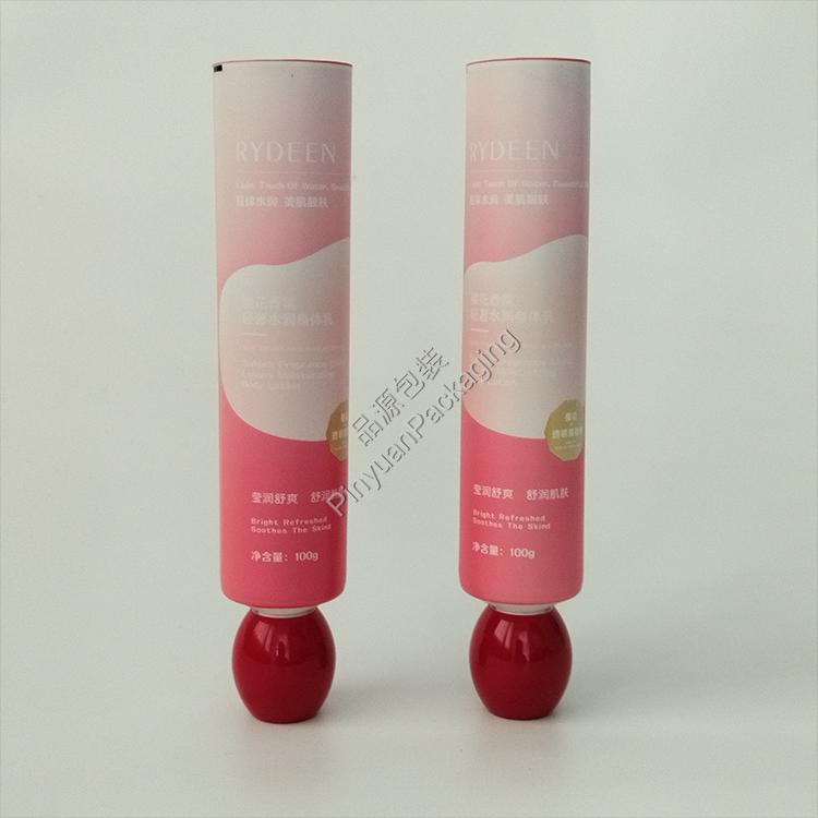 D35 100g Body Lotion ABL Cosmetic Tube with Cute Red Oval Screw Cap