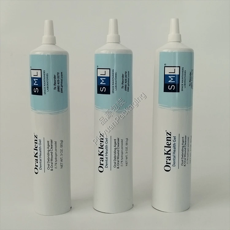 D35 85g Dental Health Gel Toothpaste ABL Cosmetic Tube with Flat-top Nozzle Screw Cap