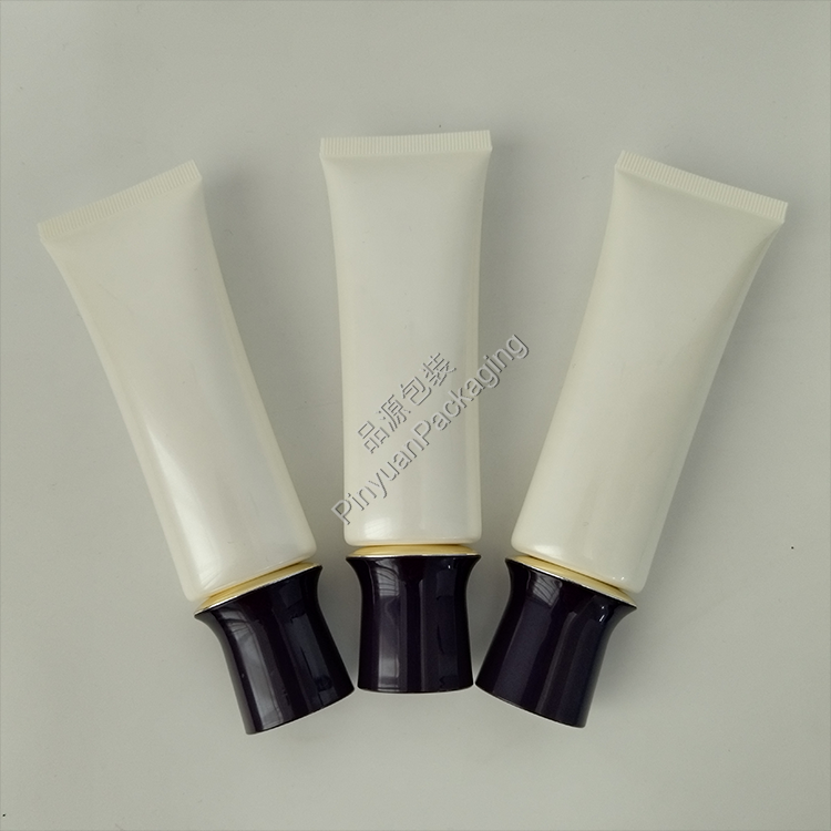 D30 60ml Skincare Lotion Pearlescent White PE Cosmetic Tube with Cute Screw Cap