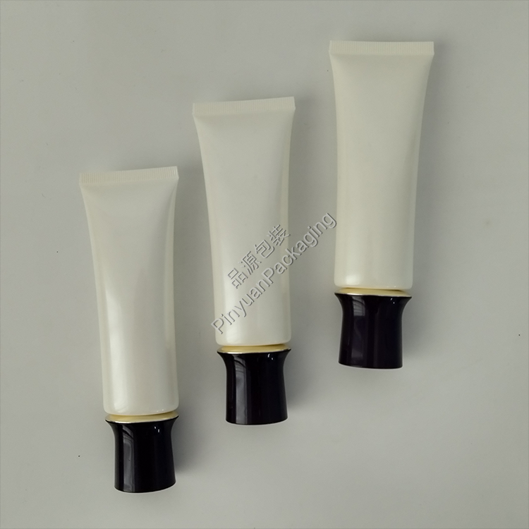 D30 60ml Skincare Lotion Pearlescent White PE Cosmetic Tube with Cute Screw Cap