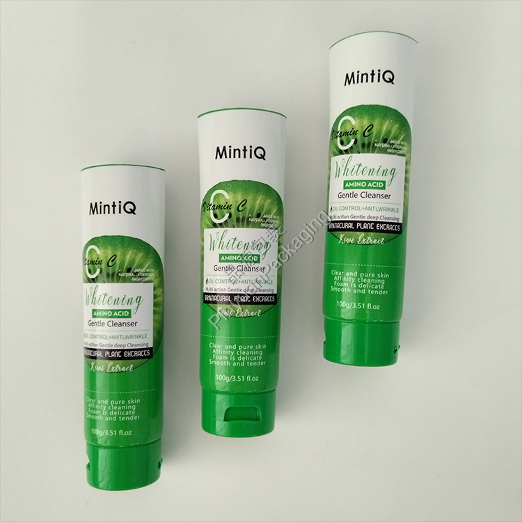 D40 100g Facial Cleanser ABL Cosmetic Tube with Green Flip-top Cap