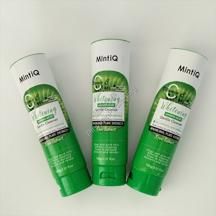 D40 100g Facial Cleanser ABL Cosmetic Tube with Green Flip-top Cap