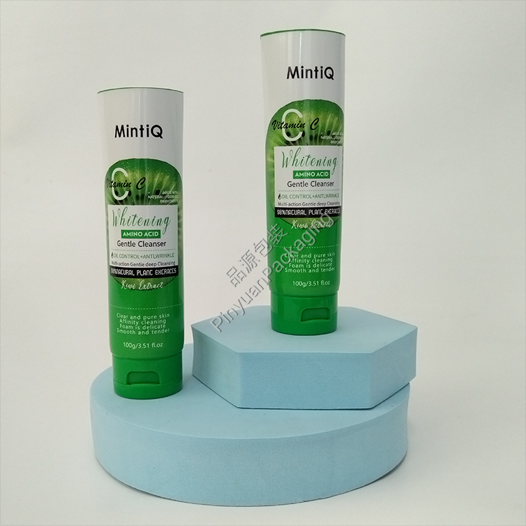 D40 100g Facial Cleanser ABL Cosmetic Tube with Green Flip-top Cap