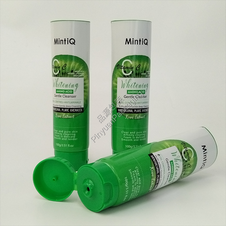 D40 100g Facial Cleanser ABL Cosmetic Tube with Green Flip-top Cap