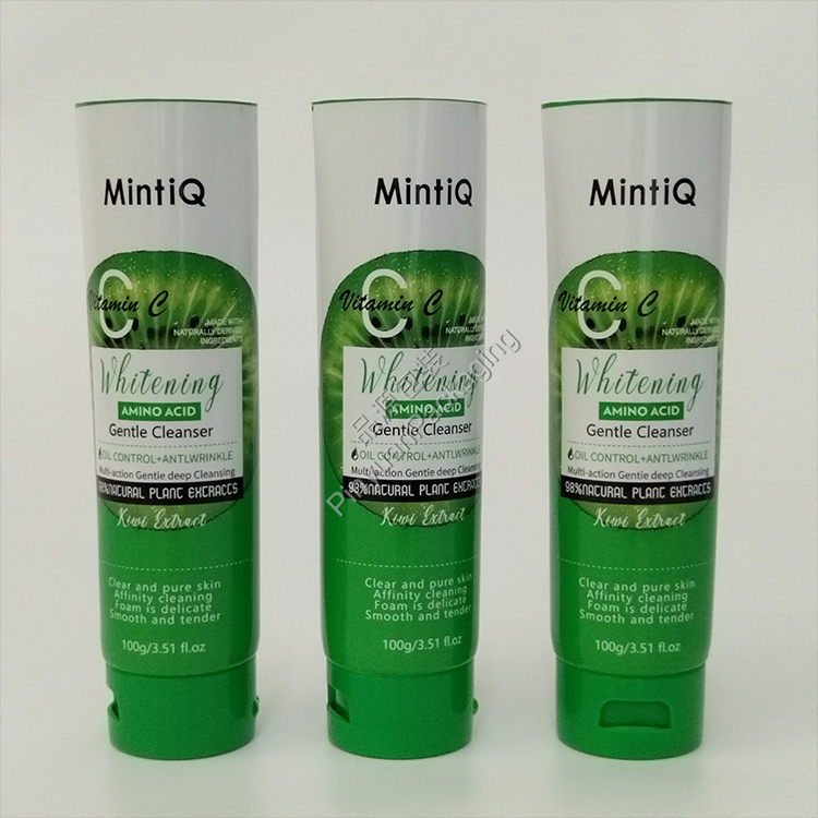 D40 100g Facial Cleanser ABL Cosmetic Tube with Green Flip-top Cap