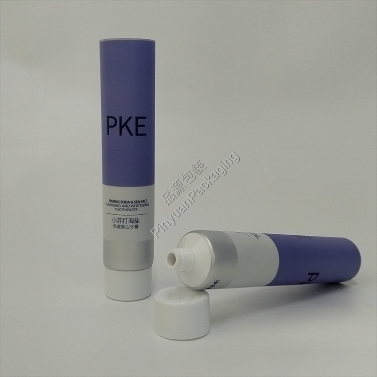 D35 120g Toothpaste Silver ABL Cosmetic Tube with White Screw Cap