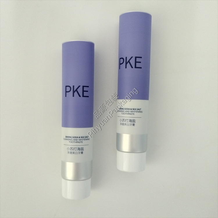 D35 120g Toothpaste Silver ABL Cosmetic Tube with White Screw Cap