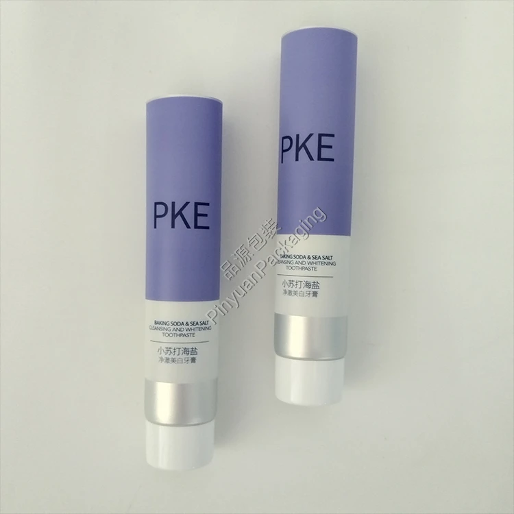 D35 120g Toothpaste Silver ABL Cosmetic Tube with White Screw Cap