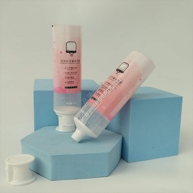 D38 100g Toothpaste Transparent PBL Cosmetic Tube with Doctor Flip-top Cap