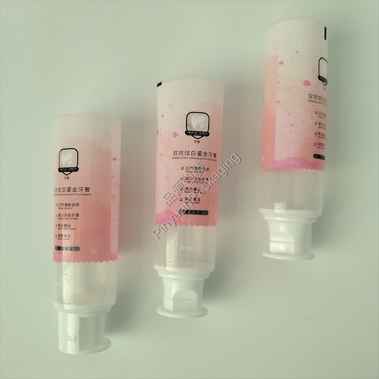 D38 100g Toothpaste Transparent PBL Cosmetic Tube with Doctor Flip-top Cap