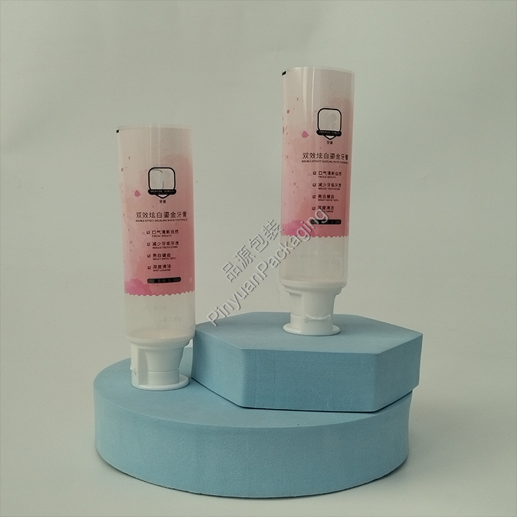 D38 100g Toothpaste Transparent PBL Cosmetic Tube with Doctor Flip-top Cap