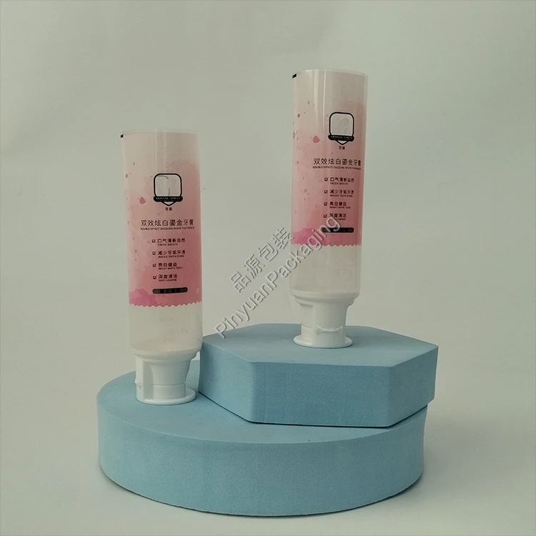 D38 100g Toothpaste Transparent PBL Cosmetic Tube with Doctor Flip-top Cap