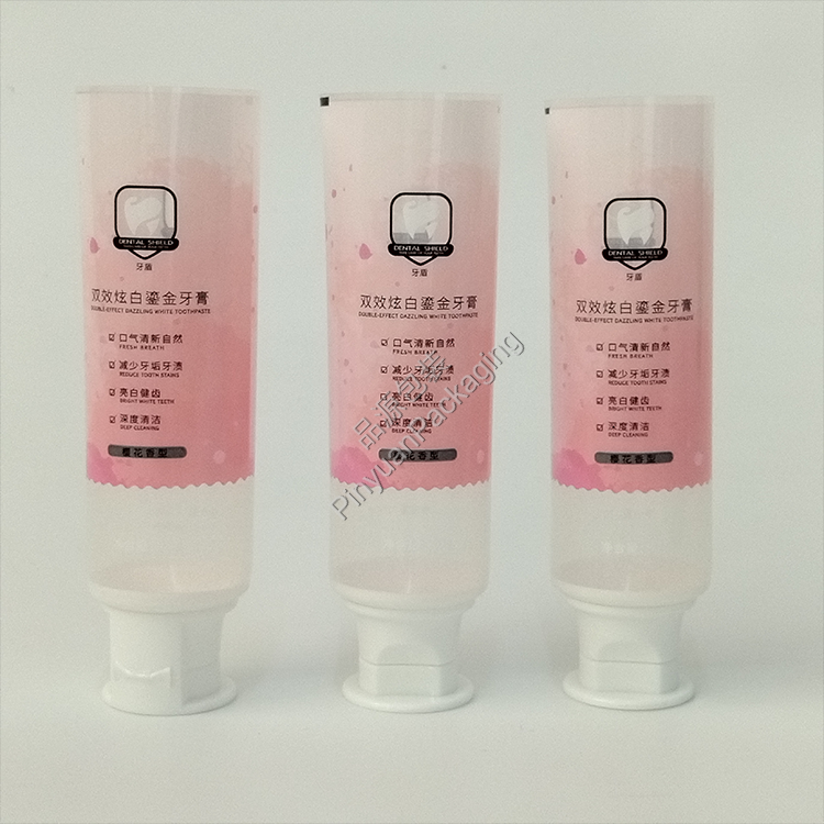 D38 100g Toothpaste Transparent PBL Cosmetic Tube with Doctor Flip-top Cap