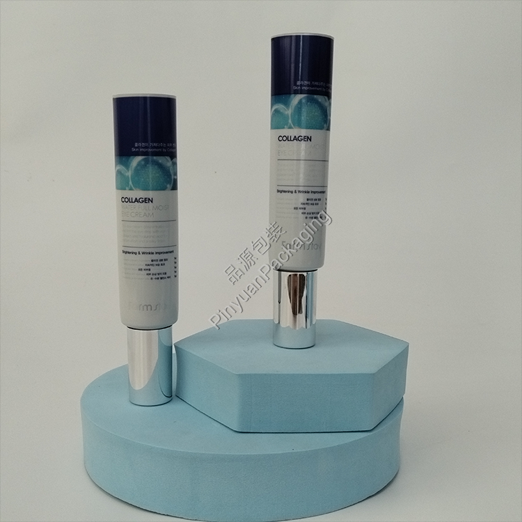 D30 50ml Eye Cream Silver ABL Cosmetic Tube with Silver-plated Pump Cap