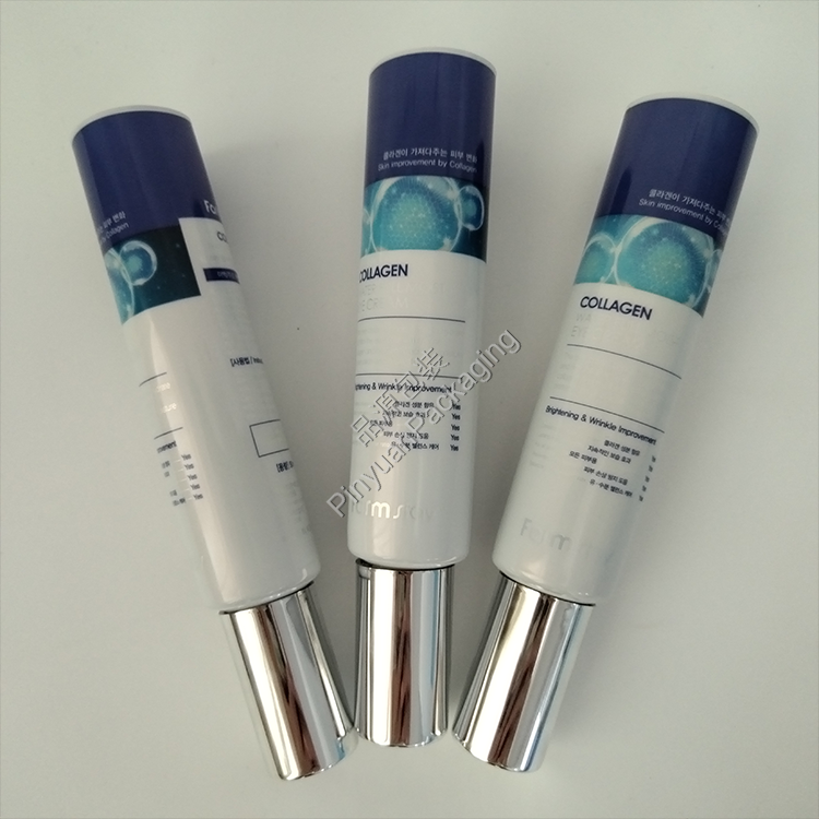 D30 50ml Eye Cream Silver ABL Cosmetic Tube with Silver-plated Pump Cap