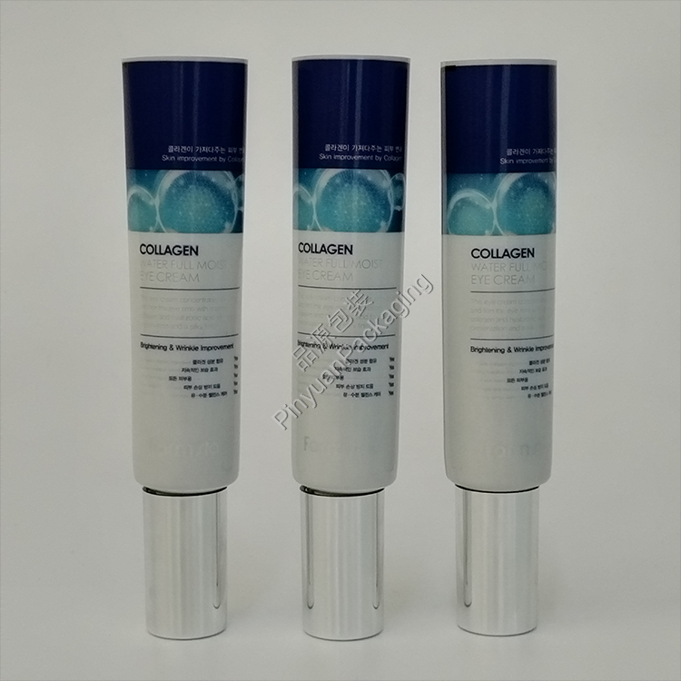 D30 50ml Eye Cream Silver ABL Cosmetic Tube with Silver-plated Pump Cap