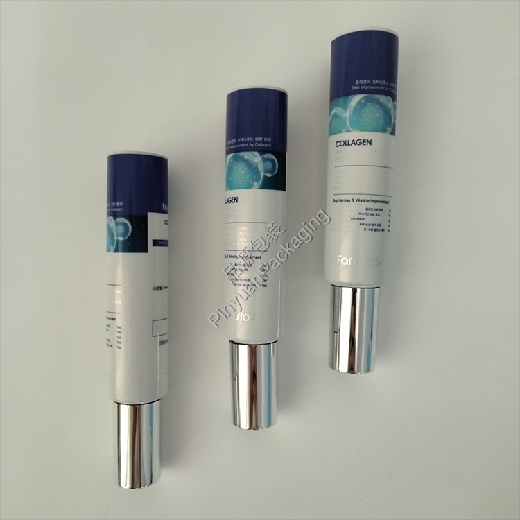 D30 50ml Eye Cream Silver ABL Cosmetic Tube with Silver-plated Pump Cap