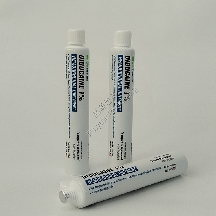 D28 56g Hemorrhoidal Ointment ABL Tube with White Ribbed Screw Cap