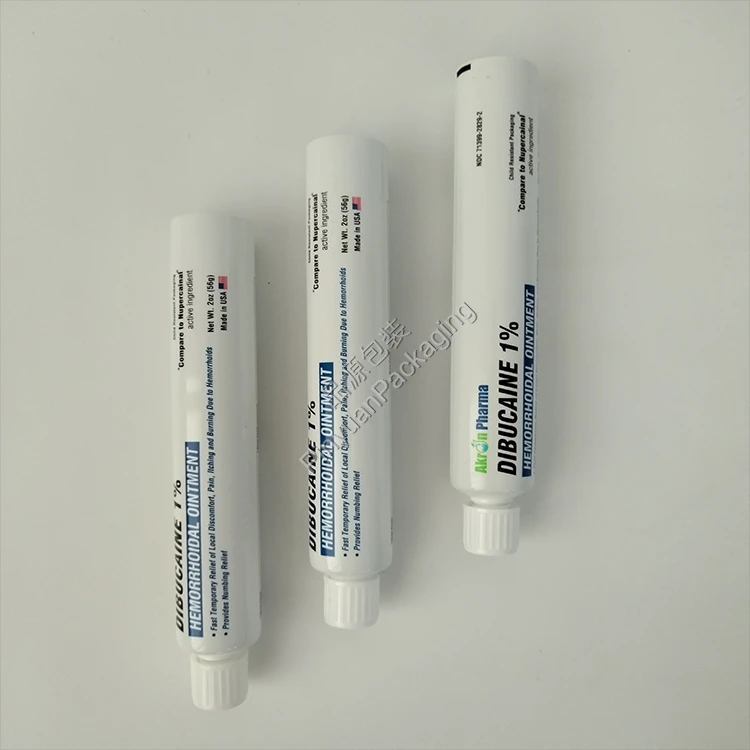 D28 56g Hemorrhoidal Ointment ABL Tube with White Ribbed Screw Cap