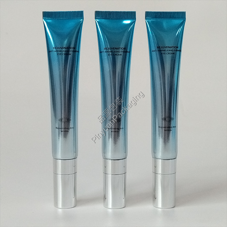 D19 20g Eye Cream High-gloss ABL Cosmetic Tube with Ceramic Applicator Silver-plated Screw Cap
