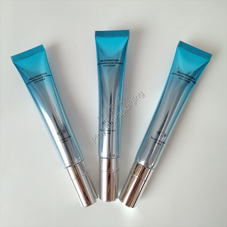D19 20g Eye Cream High-gloss ABL Cosmetic Tube with Ceramic Applicator Silver-plated Screw Cap