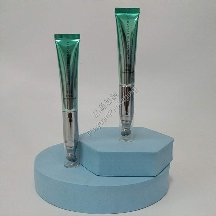 D19 15g Eye Cream High-gloss ABL Cosmetic Tube with Stainless Steel Massage Applicator Screw Cap