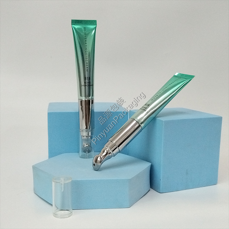 D19 15g Eye Cream High-gloss ABL Cosmetic Tube with Stainless Steel Massage Applicator Screw Cap