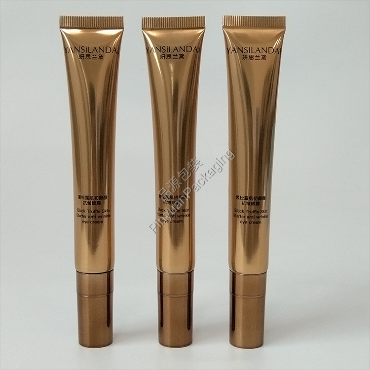 D19 25g Eye Cream High-gloss ABL Cosmetic Tube with Metal-plated Cylindrical Cap