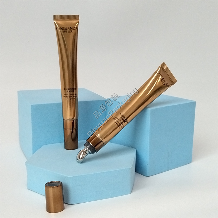 D19 25g Eye Cream High-gloss ABL Cosmetic Tube with Metal-plated Cylindrical Cap