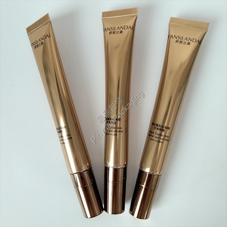 D19 25g Eye Cream High-gloss ABL Cosmetic Tube with Metal-plated Cylindrical Cap