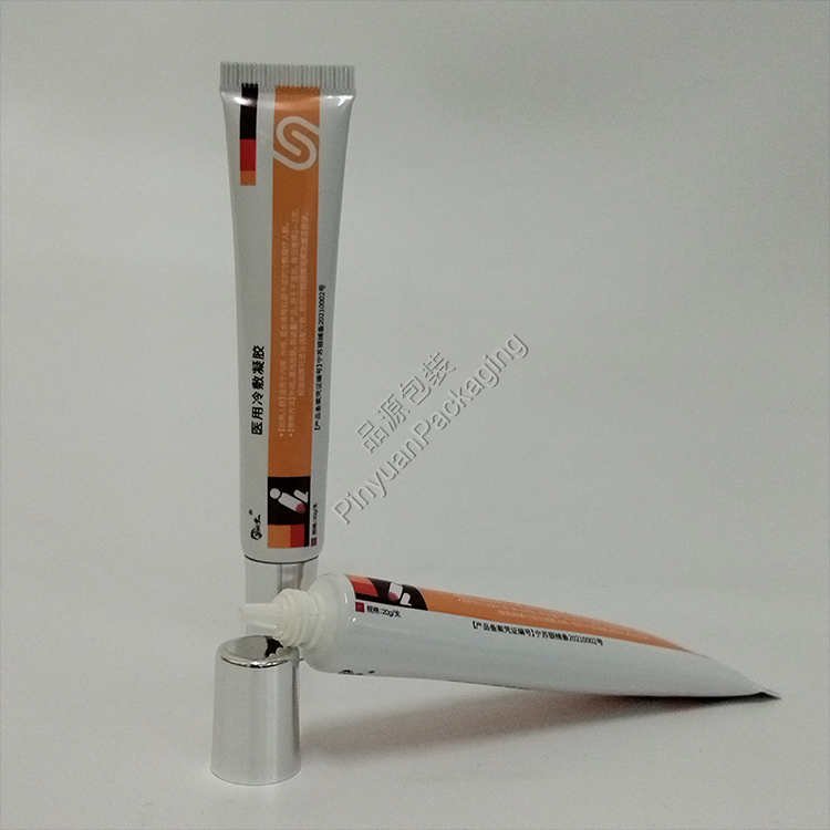 D19 20g Medical Cold Therapy Gel ABL Cosmetic Tube with Silver-plated Cylindrical Cap