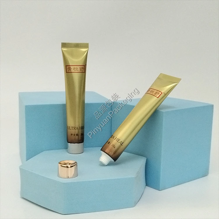 D19 25g Medical-grade Skin Repair Cream ABL Cosmetic Tube with Rose Gold-plated Srew Cap