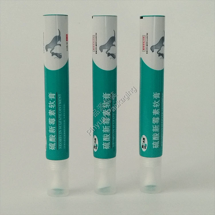 D19 20g Medical Ointment ABL Cosmetic Tube with Massage Applicator Transparent Screw Cap