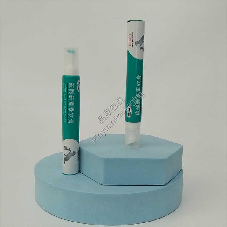 D19 20g Medical Ointment ABL Cosmetic Tube with Massage Applicator Transparent Screw Cap