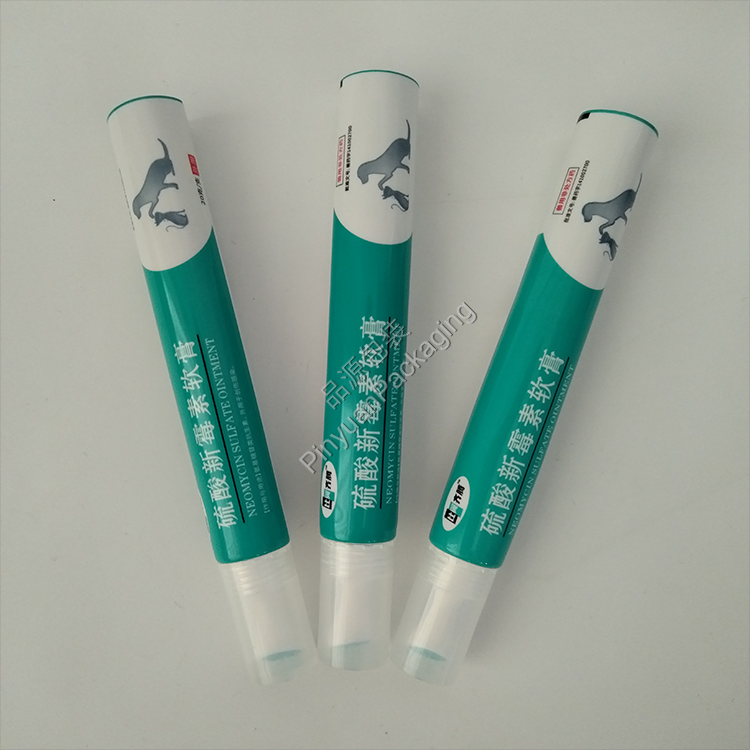 D19 20g Medical Ointment ABL Cosmetic Tube with Massage Applicator Transparent Screw Cap