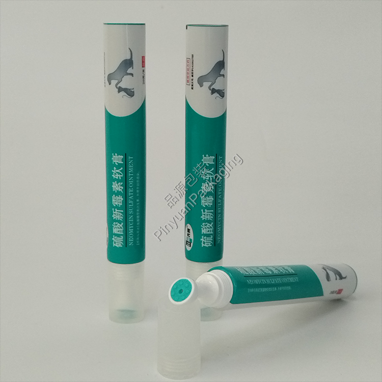 D19 20g Medical Ointment ABL Cosmetic Tube with Massage Applicator Transparent Screw Cap