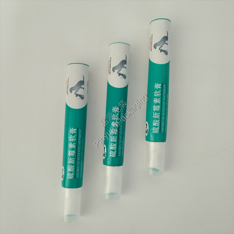D19 20g Medical Ointment ABL Cosmetic Tube with Massage Applicator Transparent Screw Cap