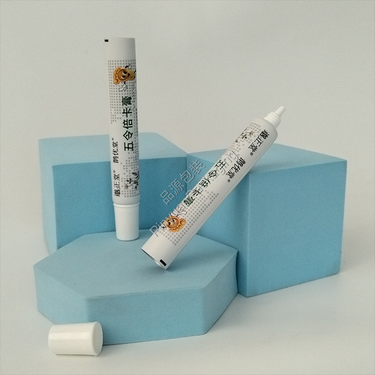 D19 20g Medical Antibacterial Skin Ointment ABL Cosmetic Tube with White Cylindrical Cap