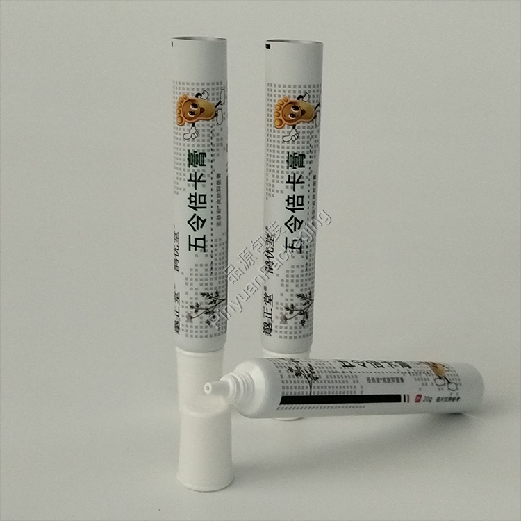 D19 20g Medical Antibacterial Skin Ointment ABL Cosmetic Tube with White Cylindrical Cap